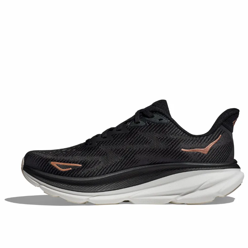 Women’s HOKA Clifton 9 – Black/Rose Gold (BRGL)