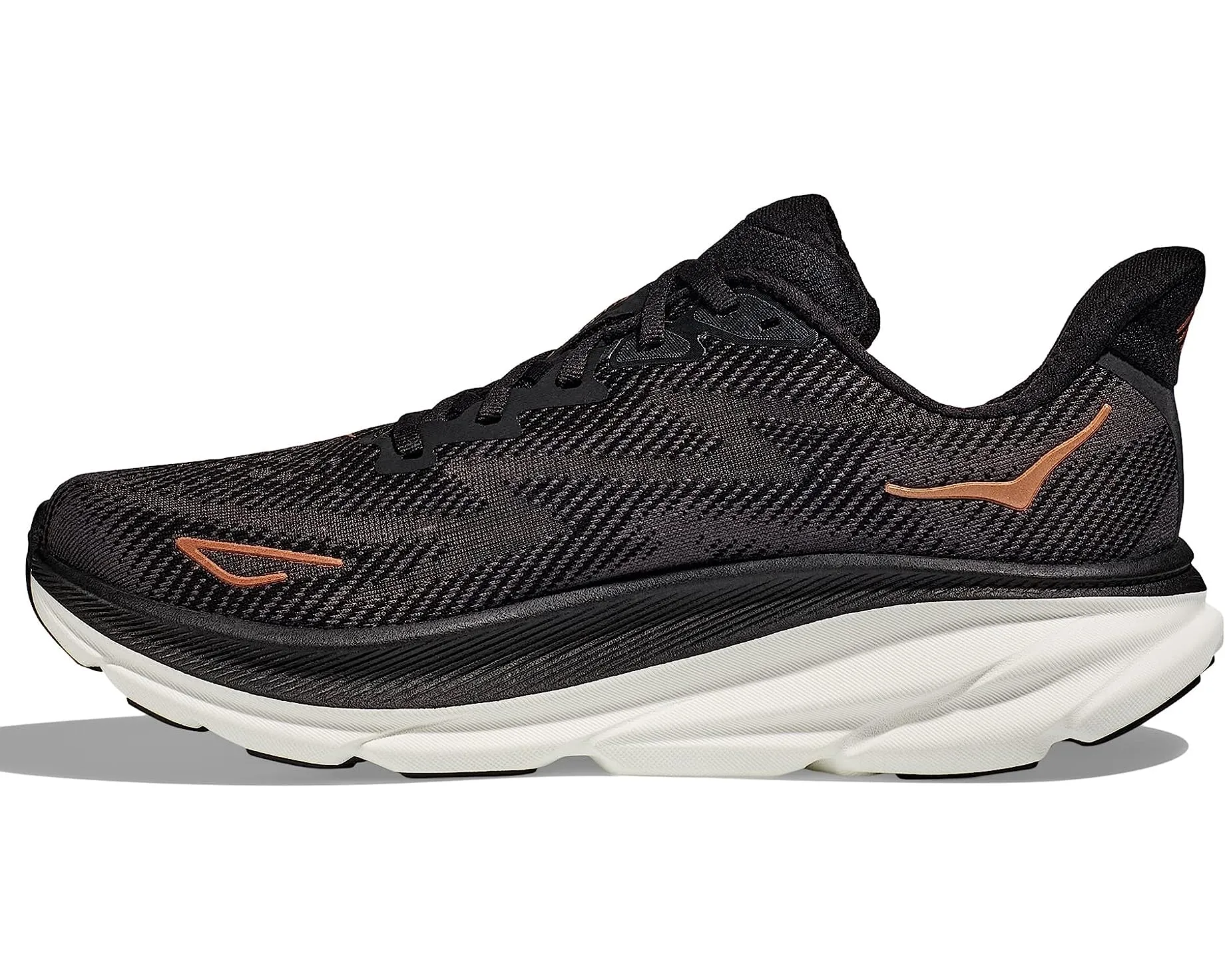 WOMEN'S HOKA CLIFTON 9 | BLACK / COPPER